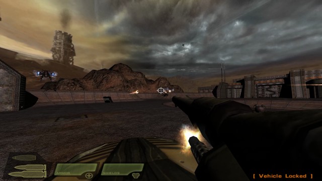 Screenshot: Kämpfe in Fahrzeugen gehören bei Shootern Mitte der 2000er zum guten Ton