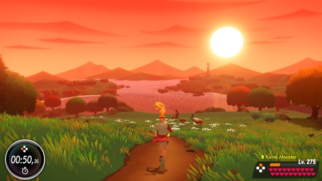Screenshot: Grafisch einfach bietet das Spiel ein paar schöne Aussichten