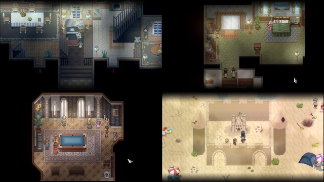 Screenshot: Collage: To the Moon, Finding Paradise, Impostor Factory, Beach Episode