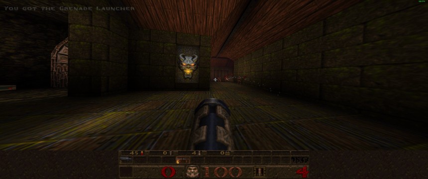 Screenshot: Quake hatte schon immer einen für heutige Verhältnisse großes Sichtfeld, das Re-Release von 2021 bietet auch Unterstützung von Ultrawide Auflösungen.