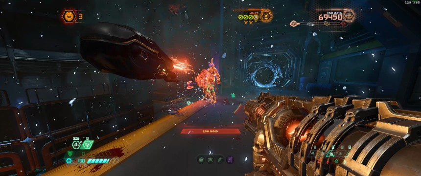 Screenshot: In Doom Eternal ist nicht alles gut an 21:9 angepasst