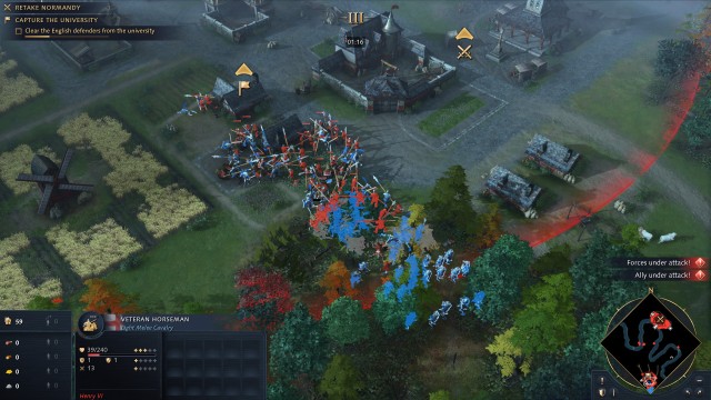 Screenshot: Schlachten zwischen Infanterie mutet oft etwas chaotisch an