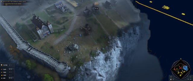 Screenshot: Bei der Verteidigung von Dover sind seine Klippen schön in Szene gesetzt