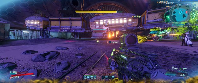 Screenshot: Ein Zug als Bossgegner ist mal wirklich was Neues. Die kleinen Psychos sind dagegen altbekannt