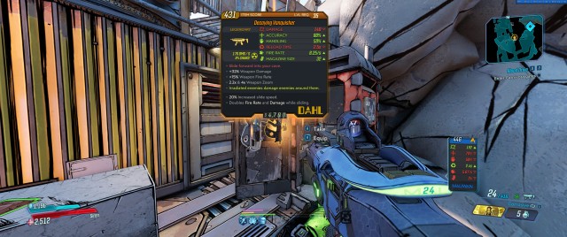 Screenshot: Legendäre Waffen findet man auch in den letzten Ecken. Buchstäblich.