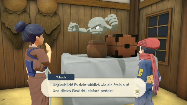 Screenshot: In Hisui müssen Menschen erste lernen, dass Pokémon auch ganz praktische Begleiter sein können