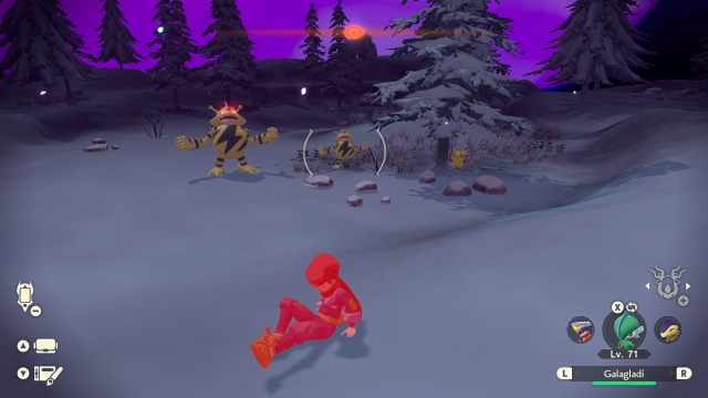 Screenshot: Pokémon greifen den Spielercharakter direkt an, ein Stromschlag kann ordentlich weh tun