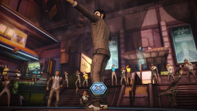 Screenshot: Der Finger-Pistolen-Kampf ist eines der Highlights des Spiels