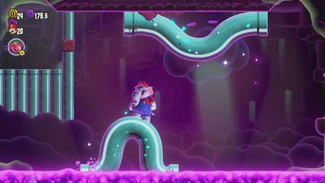 Screenshot: Sich durch das Level schlängelnde Röhren gehören auch zu den Wundereffekten