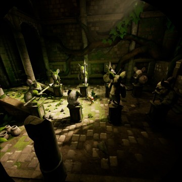 Screenshot: Bei der Beleuchtung zeigt Moss einige wirklich schöne Szenen