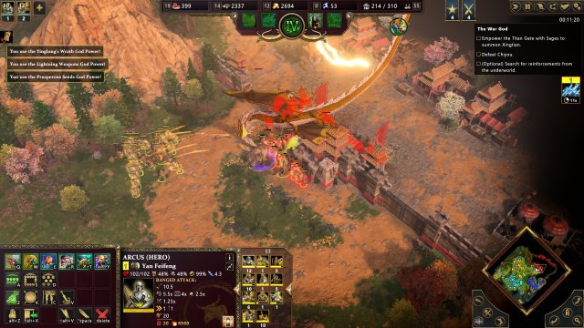 Screenshot: Mit dem chinesischen Pantheon kann ich einen mächtigen Drachen beschwören