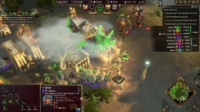 Screenshot: Zwei Titanen und ein Drache, da kann nichts mehr schief gehen