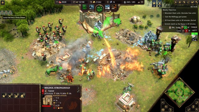 Screenshot: Wenn das Community-Event verlangt, dass ich Riesen bauen soll, gibts eine Menge davon.