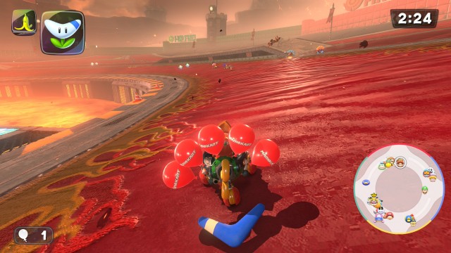 Screenshot: Die Ballonschlacht ist ein klassischer Spielmodus, am besten auf kleinen Arenen