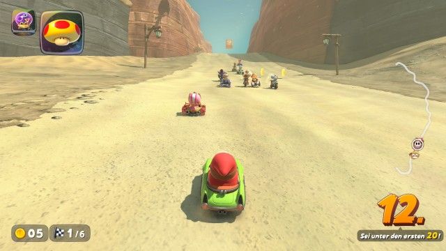 Screenshot: Knockout-Rennen starten als rollender Start und dann gibt es das meiste Chaos