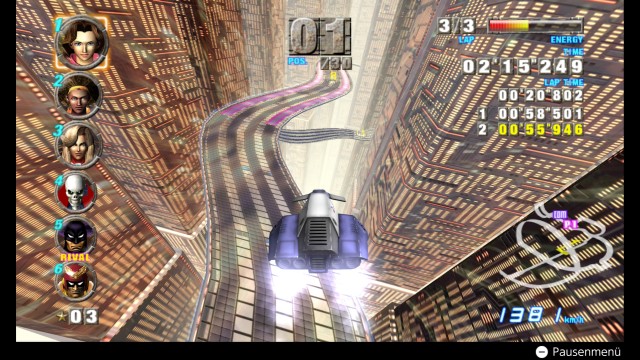 Screenshot: F-Zero GX wird teils zu Flugsimulation, sieht in Breitbild mit höherer Auflösung richtig gut aus