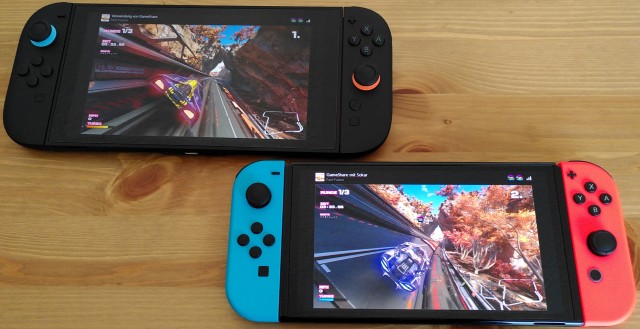Screenshot: Mit dem GameShare-Feature können andere Spieler mit Switch 2 oder Switch Konsolen bestimmte Spiele mitspielen. Die Bildqualität ist aber deutlich schlechter.