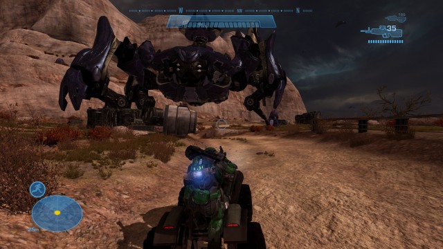 Screenshot: Gegen sehr große Gegner helfen Fahrzeuge oder man flieht.