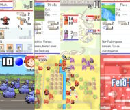 Collage mit drei Spielszenen aus Advance Wars - Dual Strike